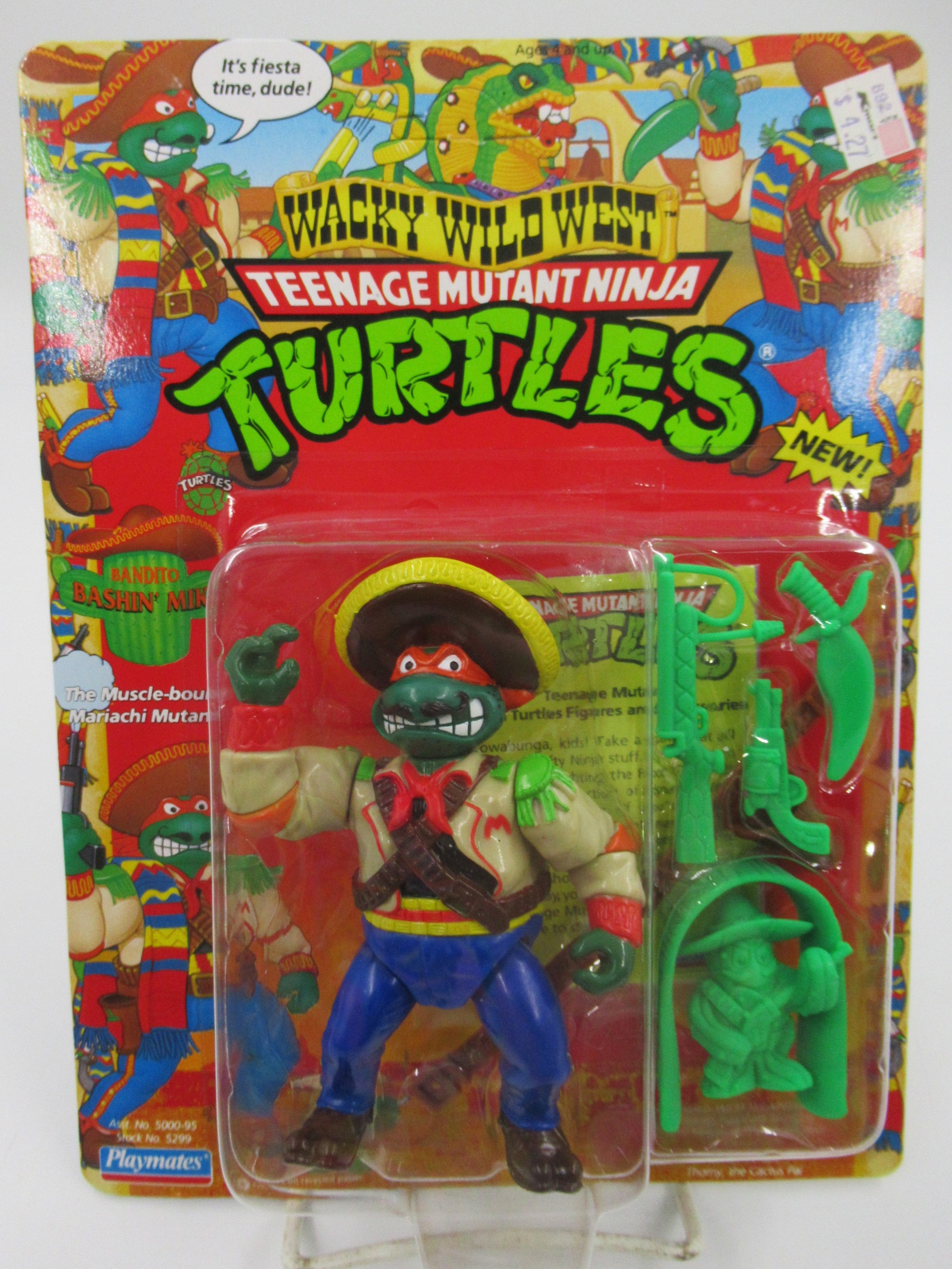 Teenage Mutant Ninja Turtles Bandito Bashin' Mike Wacky Wild West Figure TMNTs - Playmates (1992)